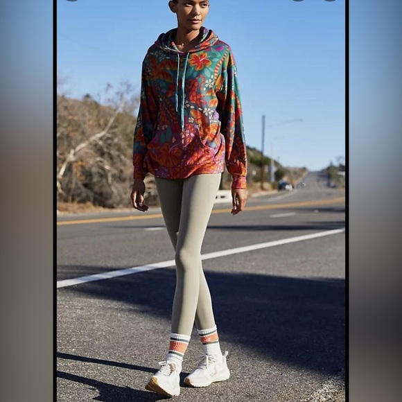 Anthropologie Farm Rio Magda Floral Hoodie Medium - Picture 2 of 9